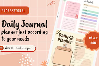 design custom printable, editable planner, workbook, worksheet, journal on canva