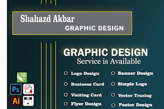 do logo design, poster, business flyer and visiting card