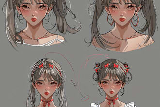 do a character sheet or reference sheet design