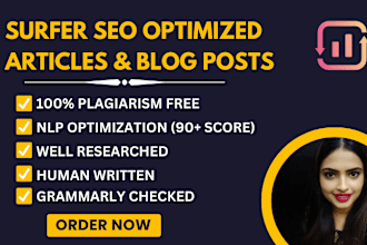 write surfer SEO optimized high quality articles and blog posts