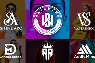 design luxury fashion clothing brand apparel boutique monogram and business logo