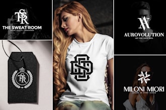 do luxury clothing fashion brand, monogram and apparel fashion logo design