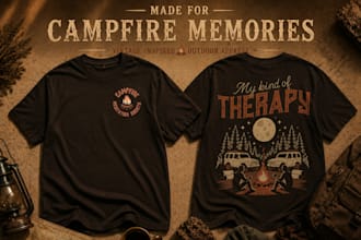 design retro camping and national park badge tshirts for your shopify pod brand