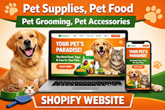 design lucrative pet supplies shopify store dog website pet food shopify store