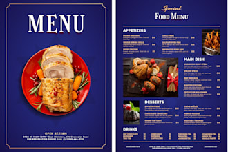 do modern restaurant menu design