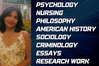do psychology, nursing, american history, essays and philosophy