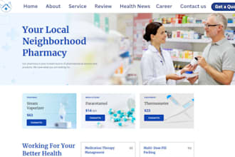 design pharmacy website healthcare website clinic website medical website