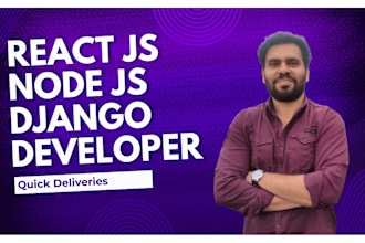 be your reactjs nodejs developer, python django developer and twilio expert