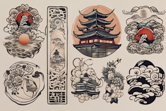 create japanese or oriental tattoo design for you
