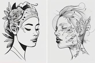 make custom tattoo geometric and minimalist design for you