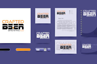 create minimalist logo and brand identity with complete branding kit