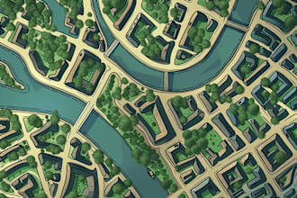 draw vector map in illustrator