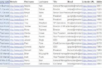 supply 250 verified leads with complete contact information