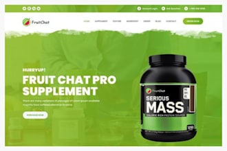 design supplement shopify store health supplement food supplemenet shopify store