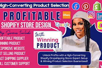 setup profitable shopify dropshipping website, store design and redesign
