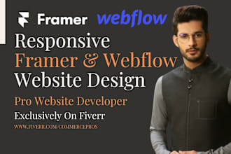 create responsive webflow and framer website design