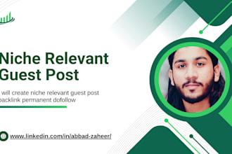 create niche relevant guest post backlink permanent dofollow