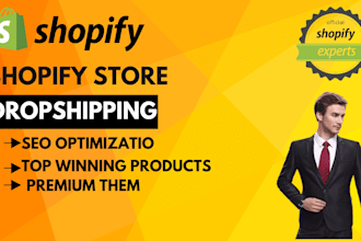 build a passive income shopify dropshipping store or shopify