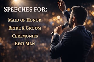 craft memorable speeches for weddings and awards ceremonies