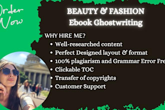 ghostwrite beauty tips, fashion ebook, skincare, hair care, make up, ebook