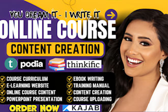 create online course content, ebook online course, course creation, ebook writer
