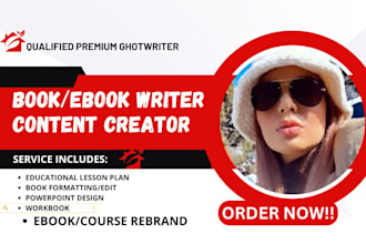 ghost book writer, non fiction ebook, online course content, kdp book editing
