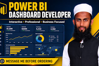 create power bi dashboards and reports as your power bi developer