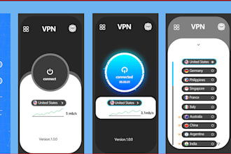develop VPN app for android and ios with admob integration