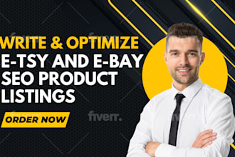 optimize your etsy and ebay SEO by writing  product description, titles and tags