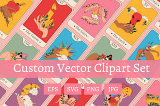 design a custom vector clipart set