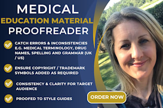 proofread your medical education materials