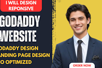 build godaddy website, godaddy redesign, and godaddy landing page