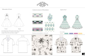 do professional tech pack, fashion sketches and technical drawings