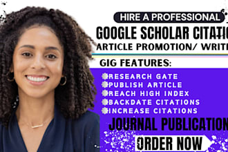 increase google scholar citations, journals, research gate