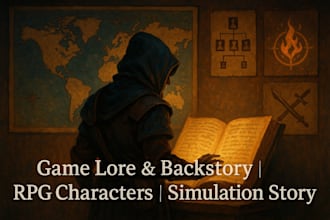 write characters lore back stories game storytelling  video simulation adventure