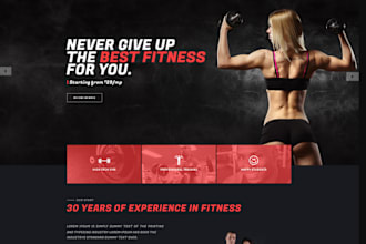 build ai fitness website, ai gym website, ai workout website, ai health website
