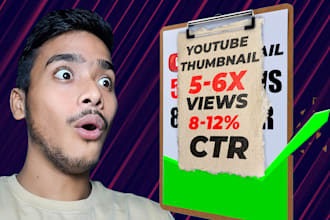 design youtube thumbnail for you