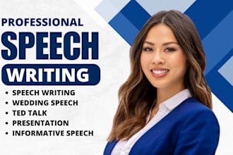 write motivational, persuasive, speech writing, wedding speeches, presentation