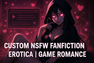 write nsfw fanfiction erotica or game story with romance and kinks