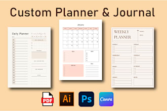design canva ebook, worksheet, journal, planner, checklist