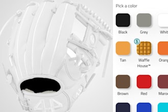 create 2d 3d custom baseball, softball glove on shopify zakeke, kickflip