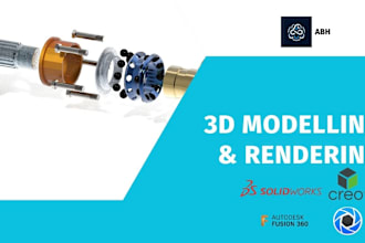 do mechanical projects using creo, fusion 360, inventor, solidworks