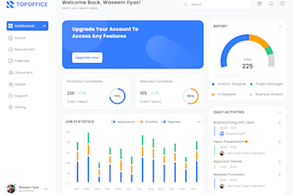 do web app dashboard design admin panel CRM