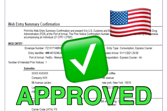 create prior notice fda documents for shipments to the USA