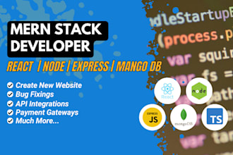 be your node js and react developer for apis and web apps