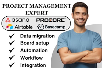setup project management buildertrend asana airtable basecamp jobnimbus procore