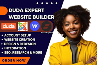 design and build duda website showit website webflow template joomla