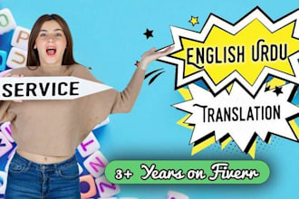 do english and urdu translation and english proofreading