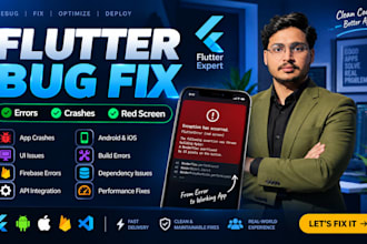 fix flutter bugs, errors, crashes and red screen issues