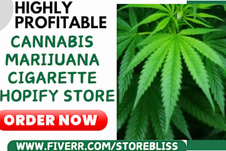 build cbd shopify store marijuana cannabis website hemp cigarette shopify store